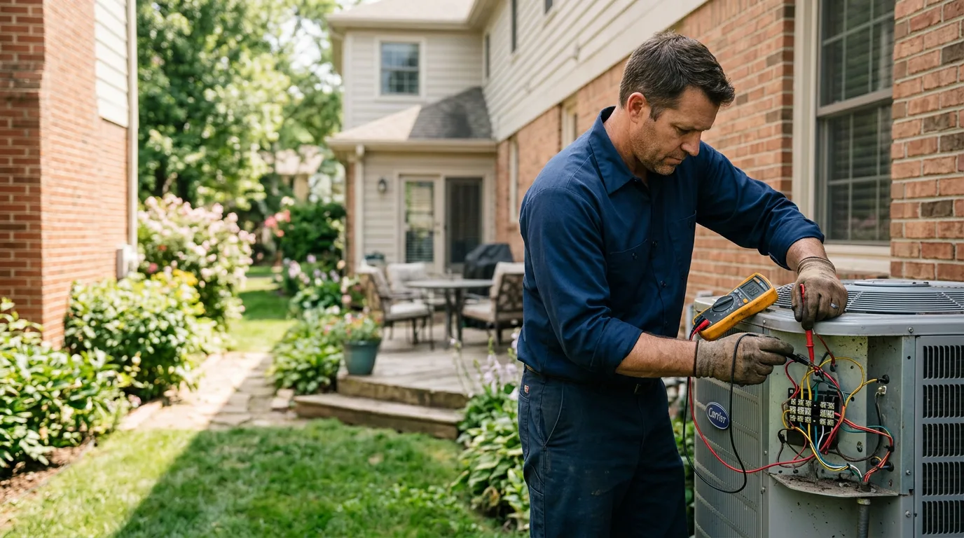 HVAC technician working near Mountain Park, OK